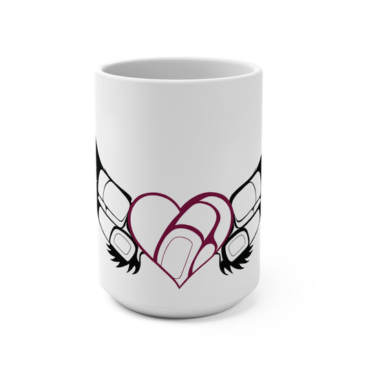 Mug 15oz Alaska Native Heart with Wings Design